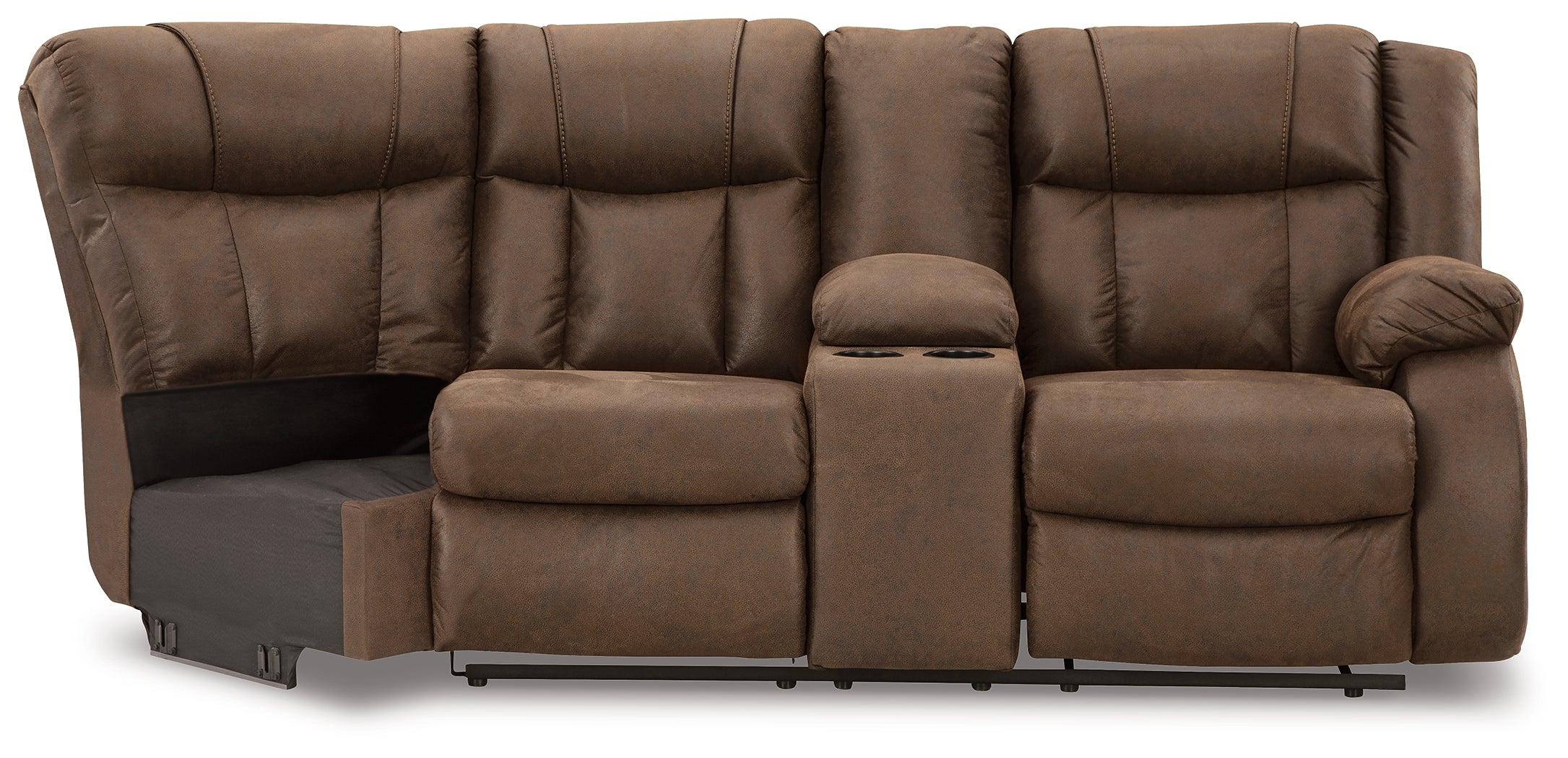 Trail Boys Right-Arm Facing Reclining Loveseat with Console