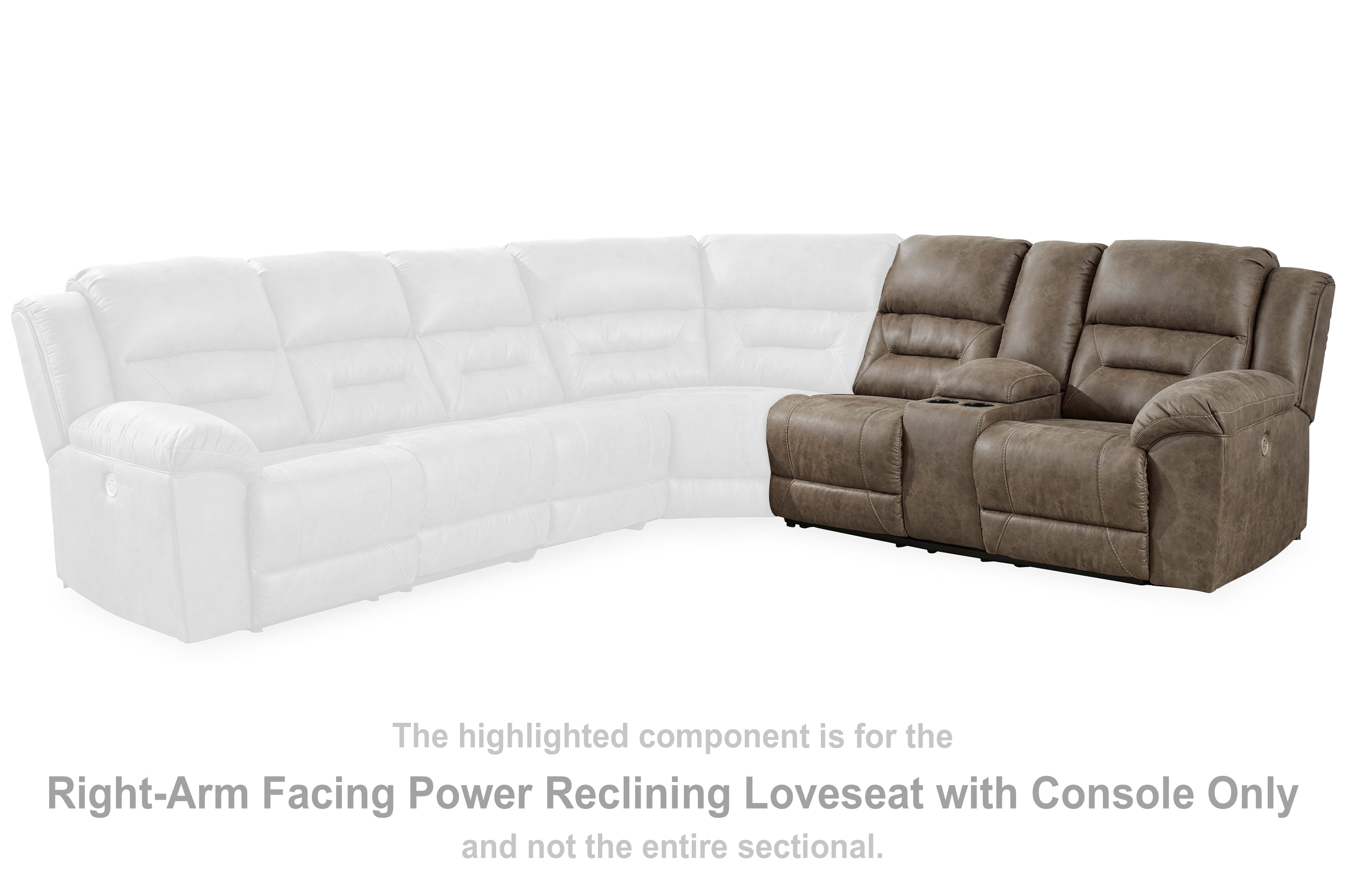 Ravenel Right-Arm Facing Power Reclining Loveseat with Console