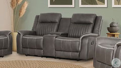 Enzo Dual Reclining Sofa and Loveseat - Gray - MyWaynesHome #