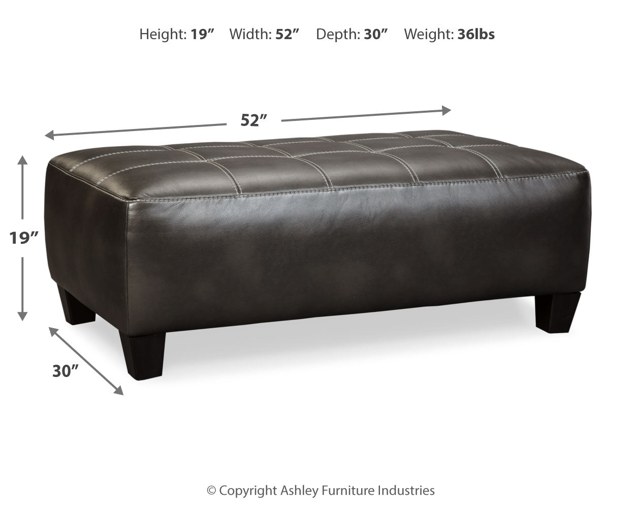 Nokomis 2-Piece Sectional with Chaise and Oversized Accent Ottoman