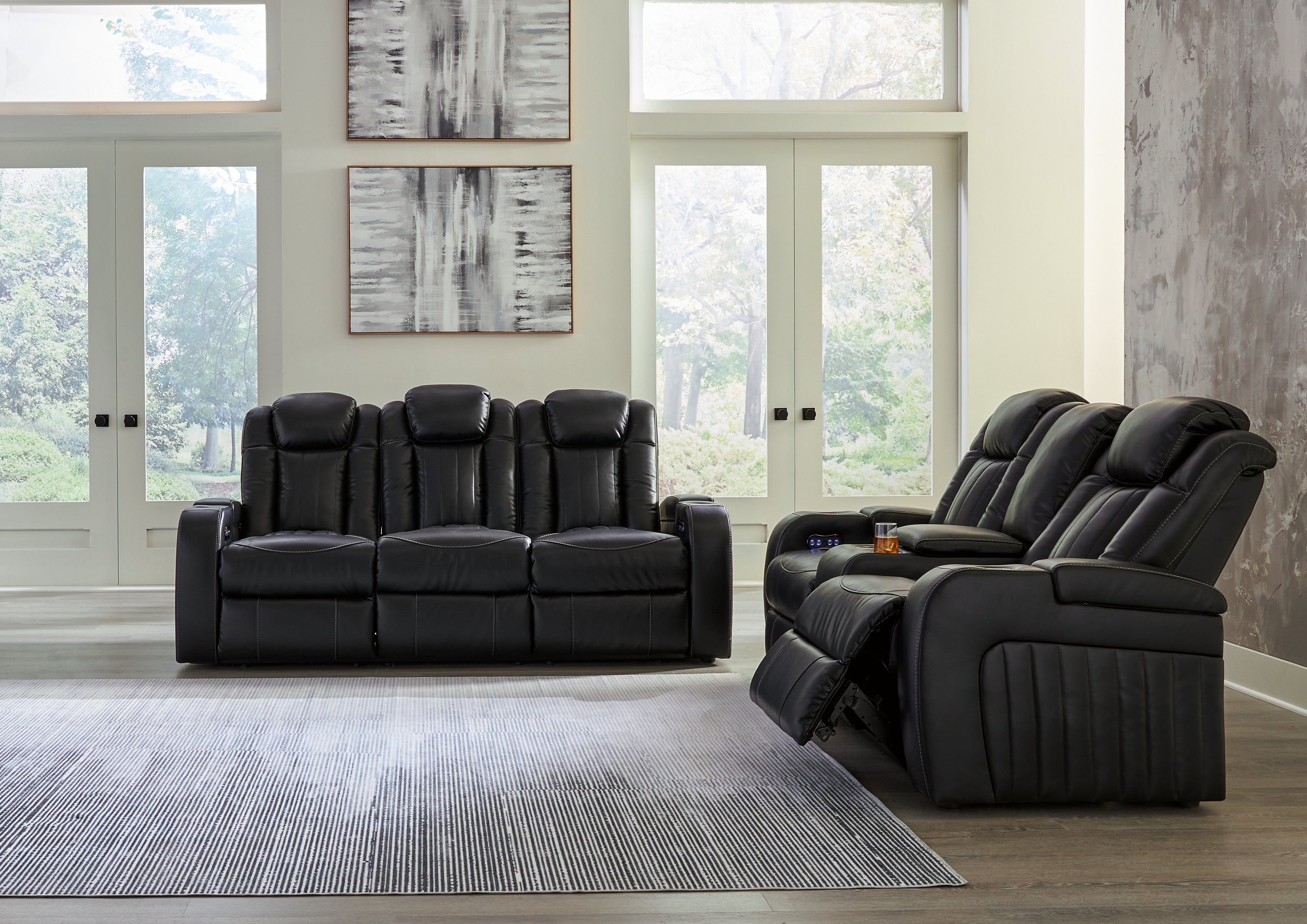 Caveman Den Power Reclining Sofa, Loveseat and Recliner