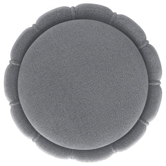 Sora Round Upholstered Ottoman Grey - MyWaynesHome #