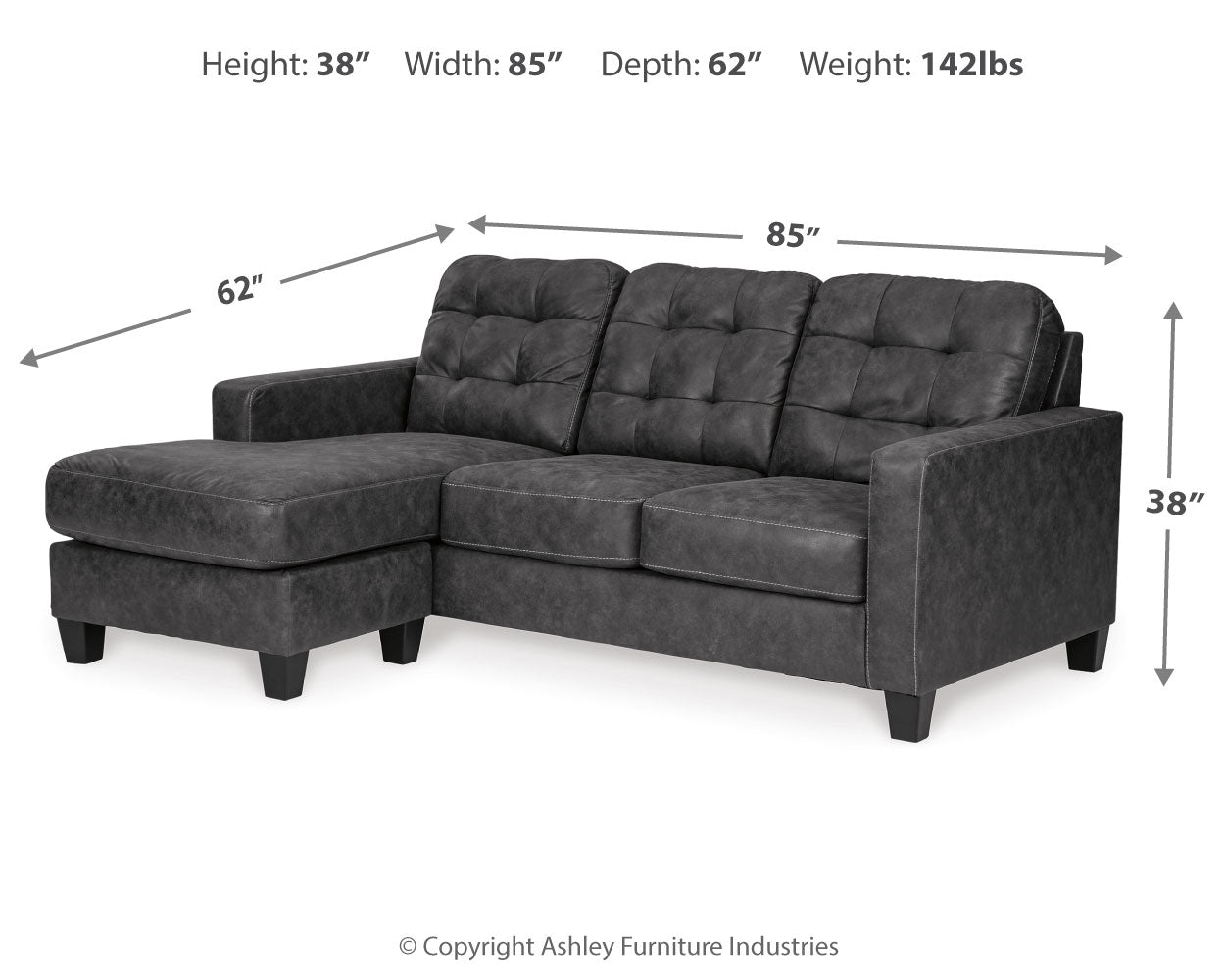 Venaldi Sofa Chaise with Occasional Table Set and Lamps