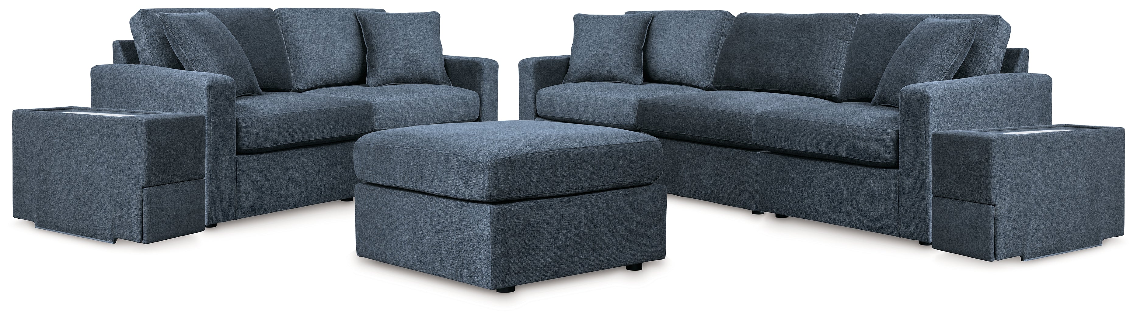 Modmax 4-Piece Sectional Sofa, 3-Piece Sectional Loveseat and Ottoman