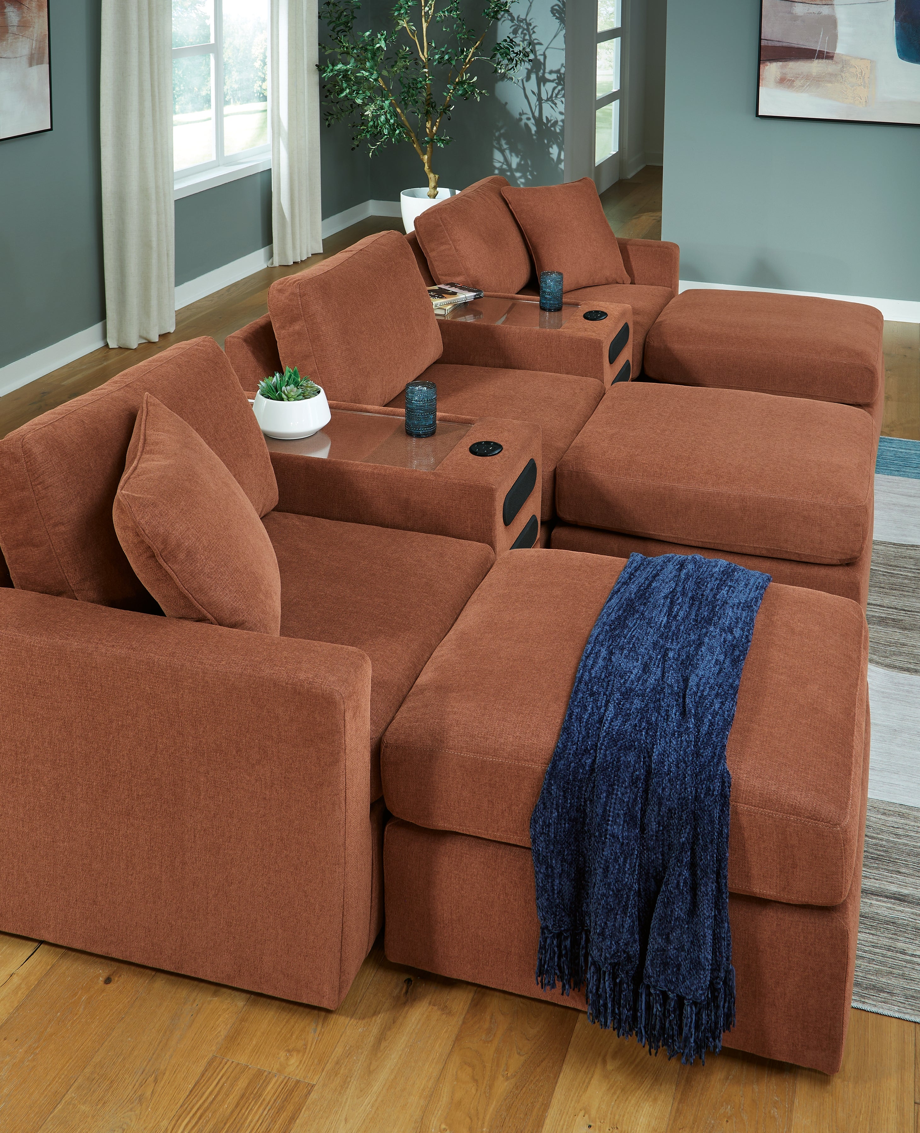 Modmax 5-Piece Sectional and 3 Ottomans - MyWaynesHome #