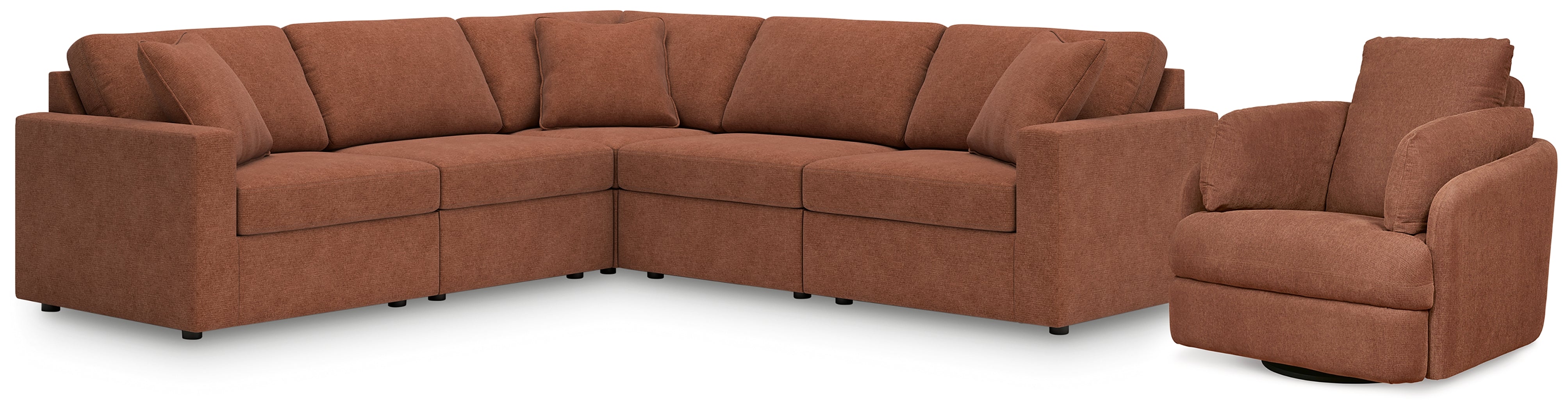 Modmax 5-Piece Sectional and Swivel Glider Recliner - MyWaynesHome #