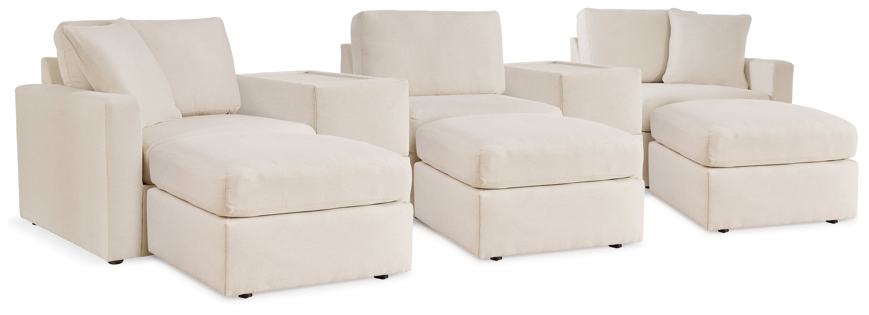 Modmax 5-Piece Sectional and 3 Ottomans - MyWaynesHome #