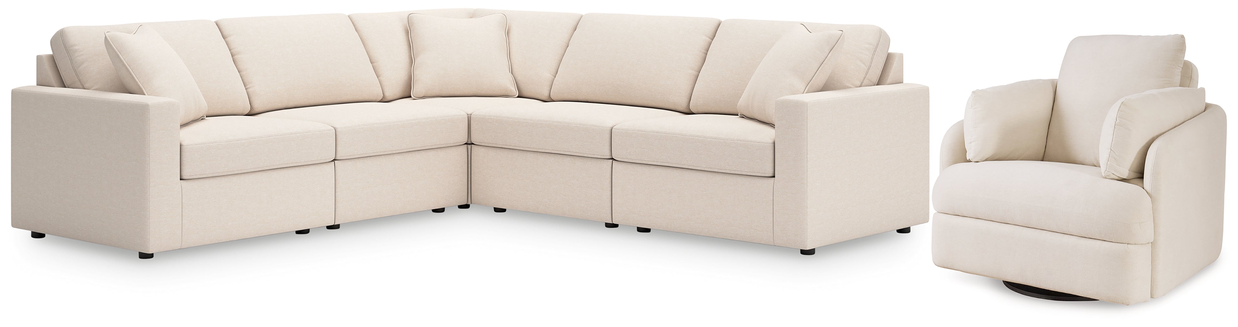 Modmax 5-Piece Sectional and Swivel Glider Recliner - MyWaynesHome #