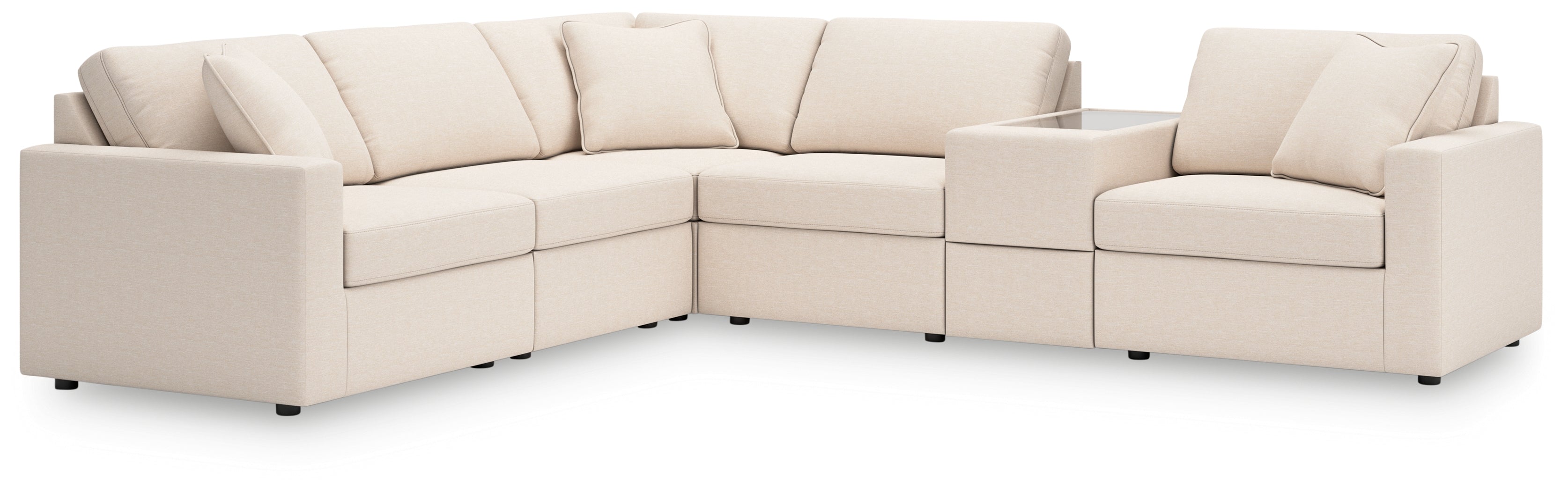 Modmax 6-Piece Sectional with Storage Console - MyWaynesHome #