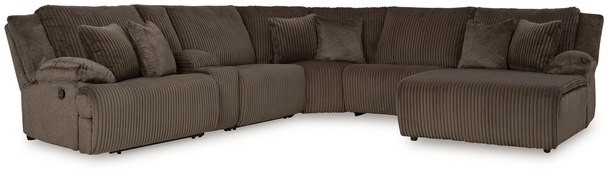 Top Tier 6-Piece Reclining Sectional with Chaise - MyWaynesHome #