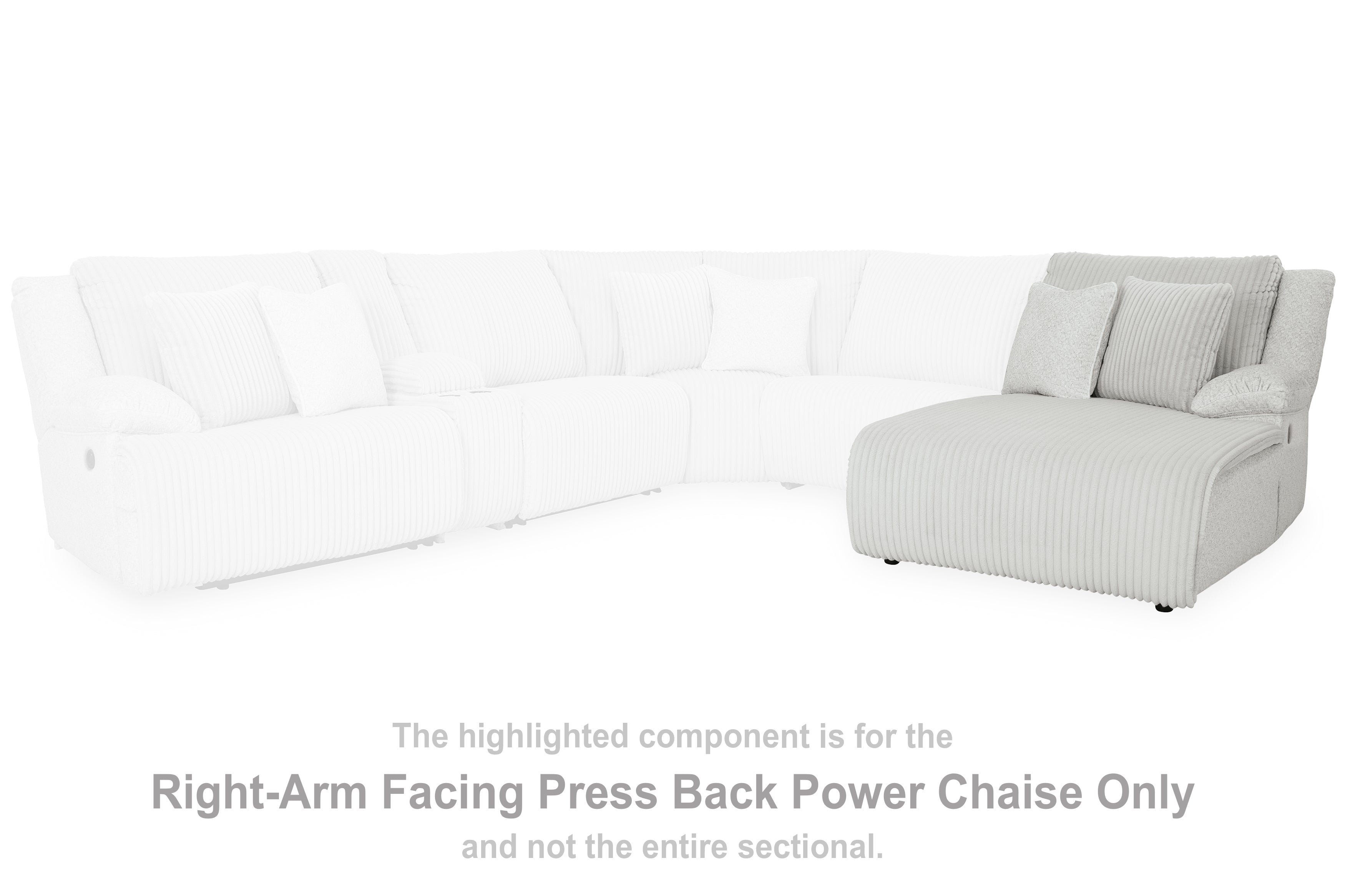 Top Tier Right-Arm Facing Power Reclining Back Chaise