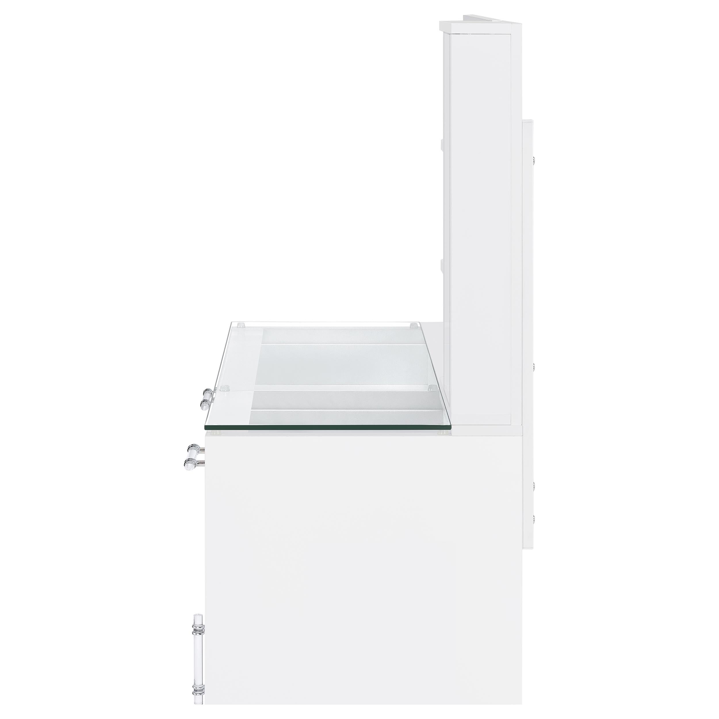 Flora 2-drawer Vanity Set With Led Mirror White High Gloss