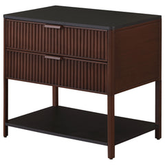Zimmerlee 2-drawer Side Table With Shelf Rust Brown