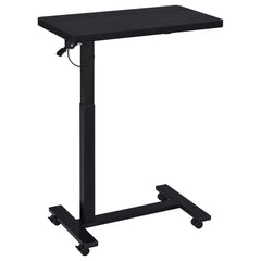 Westpark Pneumatic Adjustable C-shape Side Table With Casters Black