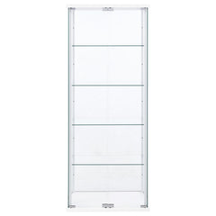 Delphinium 4-shelf Clear Glass Curio Display Cabinet White