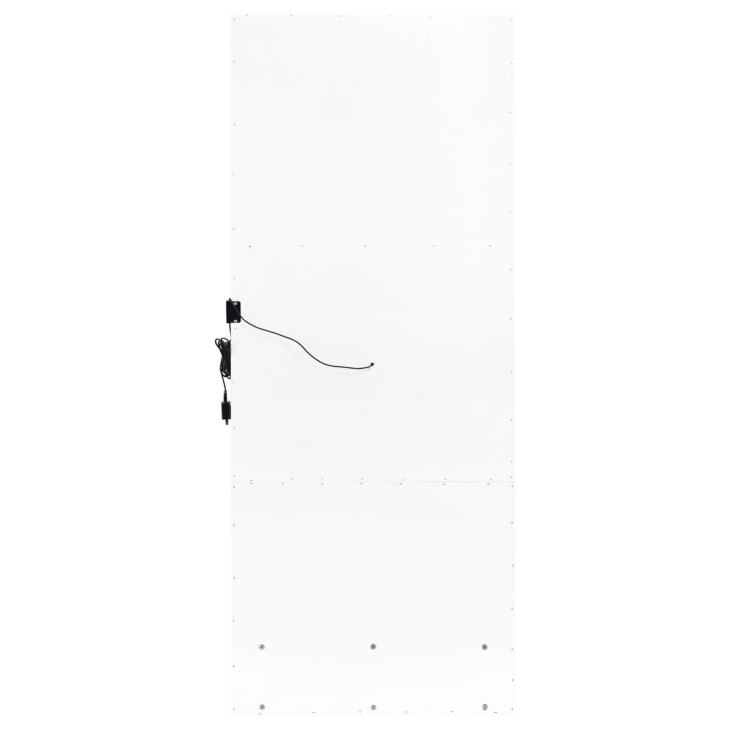 Spector 1-drawer Lighted Full-length Floor Mirror White High Gloss