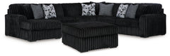 Midnight-Madness 4-Piece Sectional and Ottoman