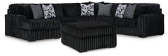Midnight-Madness 4-Piece Sectional and Ottoman