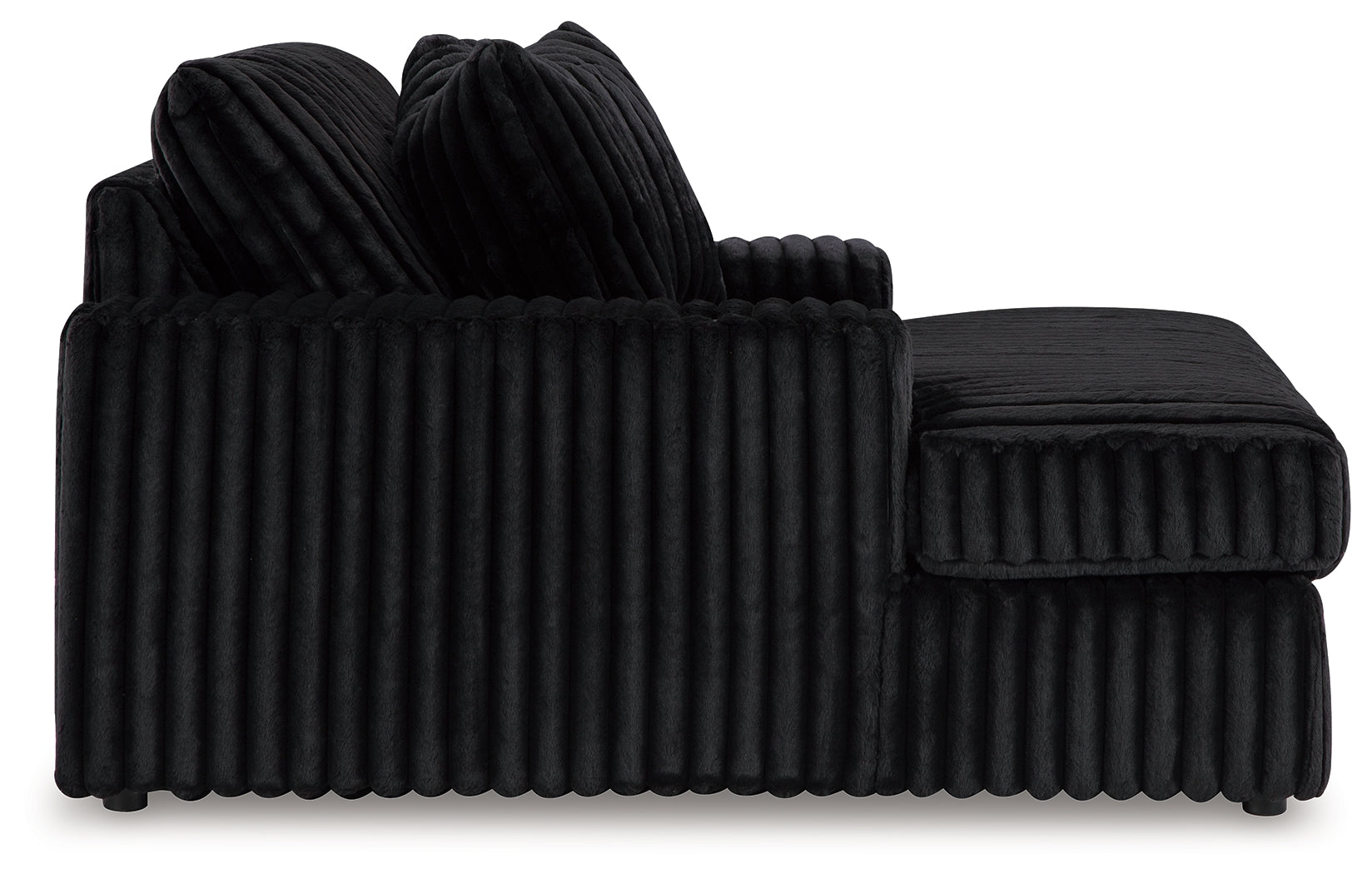 Midnight-Madness 3-Piece Sectional, Chaise and Oversized Accent Ottoman