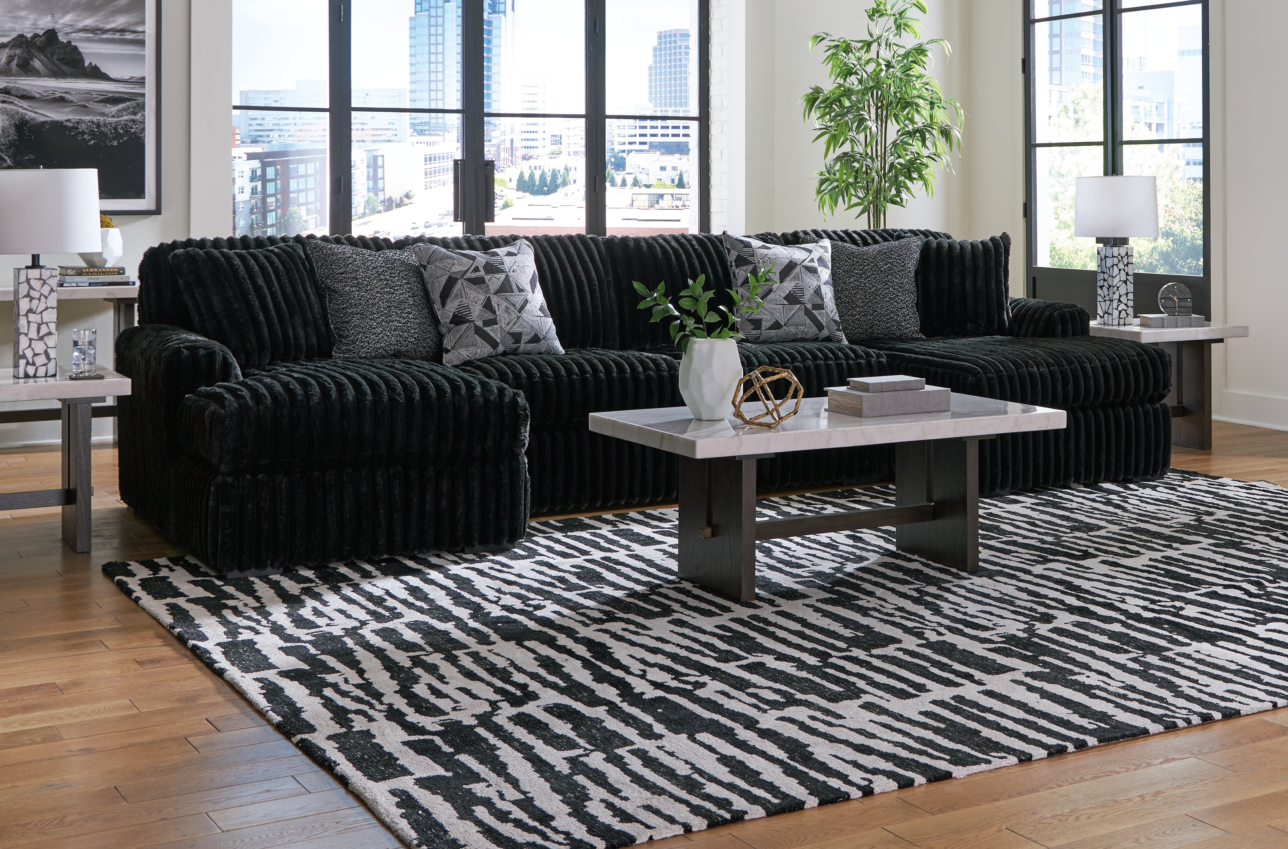 Midnight-Madness 3-Piece Sectional with Chaise - MyWaynesHome #