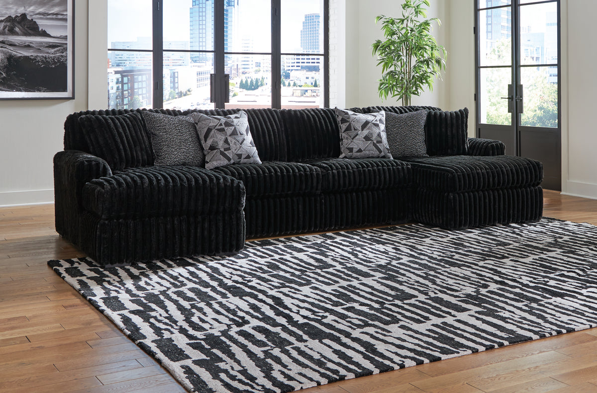 Midnight-Madness 3-Piece Sectional with Chaise - MyWaynesHome #