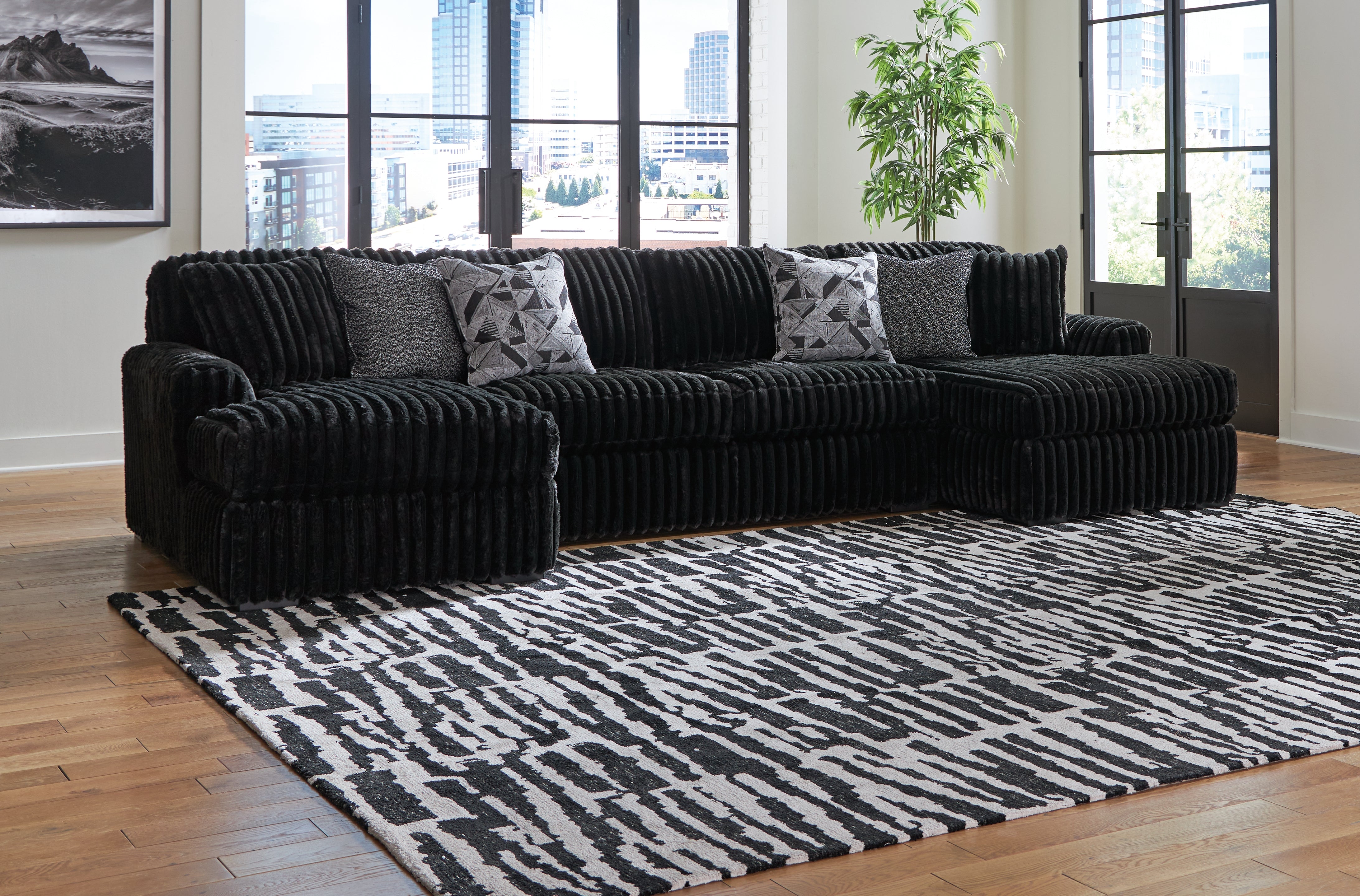 Midnight-Madness 3-Piece Sectional with Chaise - MyWaynesHome #