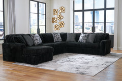 Midnight-Madness 4-Piece Sectional with Chaise - MyWaynesHome #