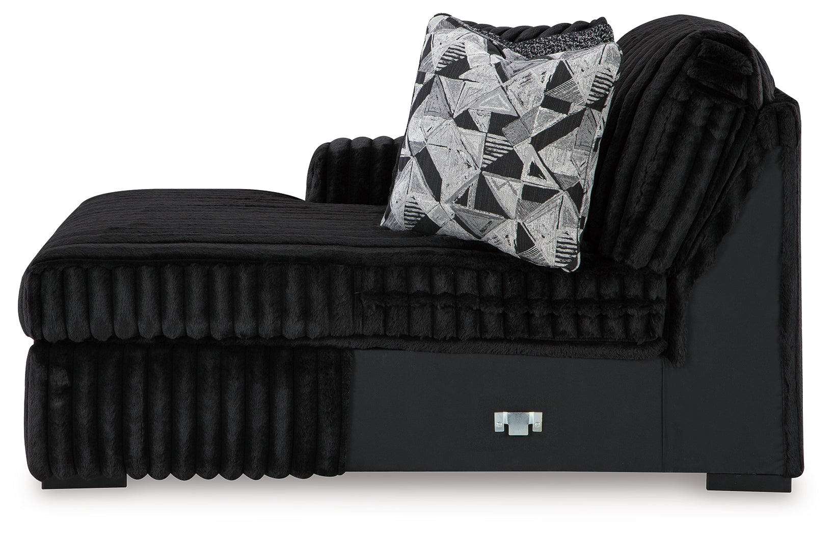 Midnight-Madness 3-Piece Sectional with Double Chaise and Ottoman