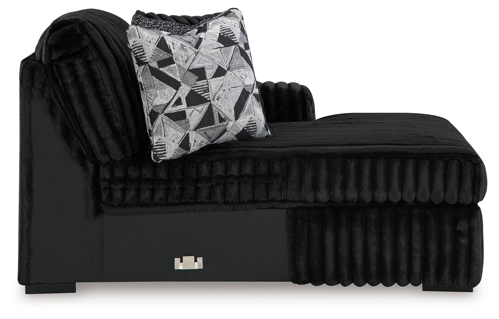 Midnight-Madness 4-Piece Sectional and Oversized Accent Ottoman
