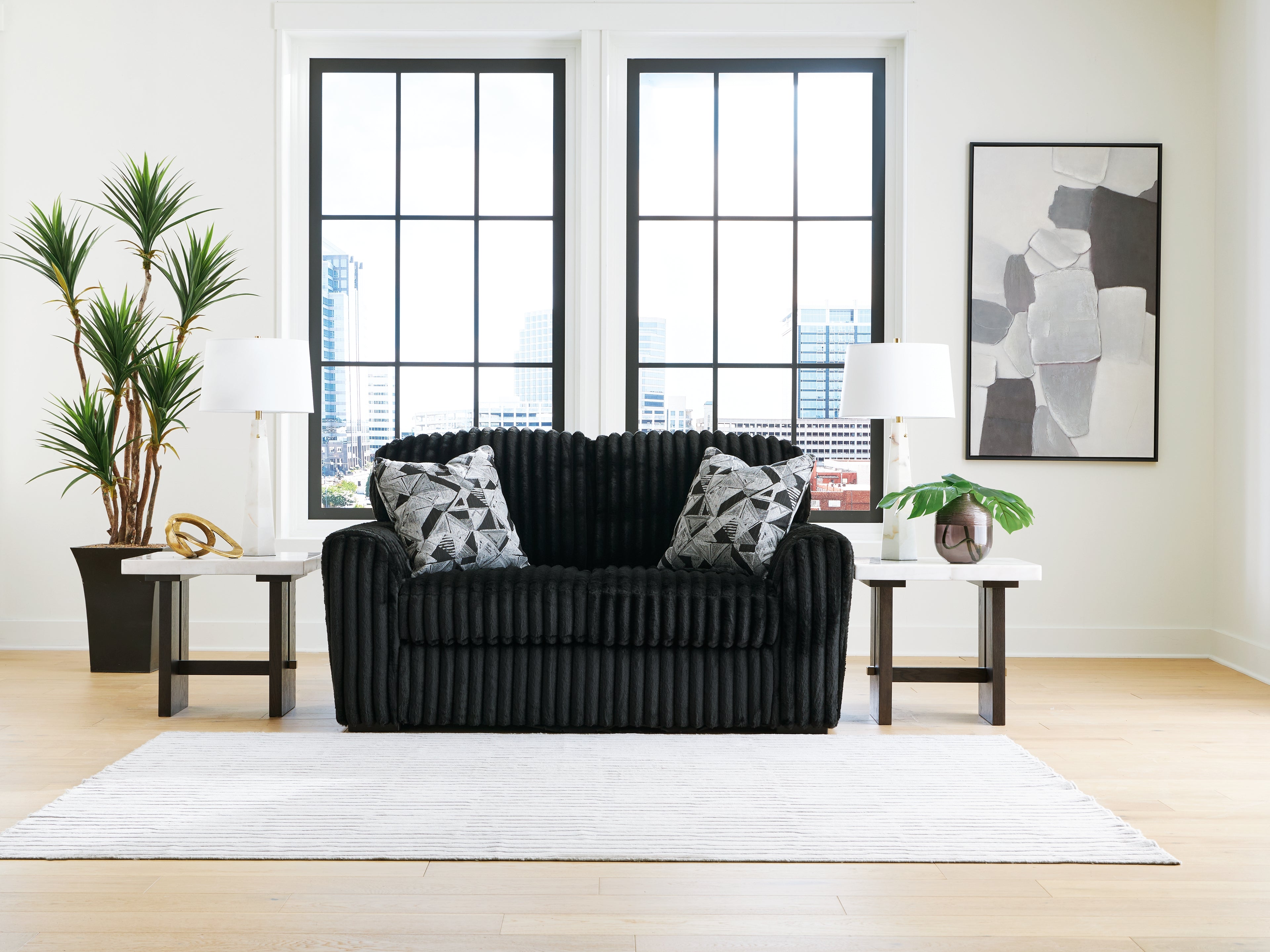 Midnight-Madness Sofa and Loveseat