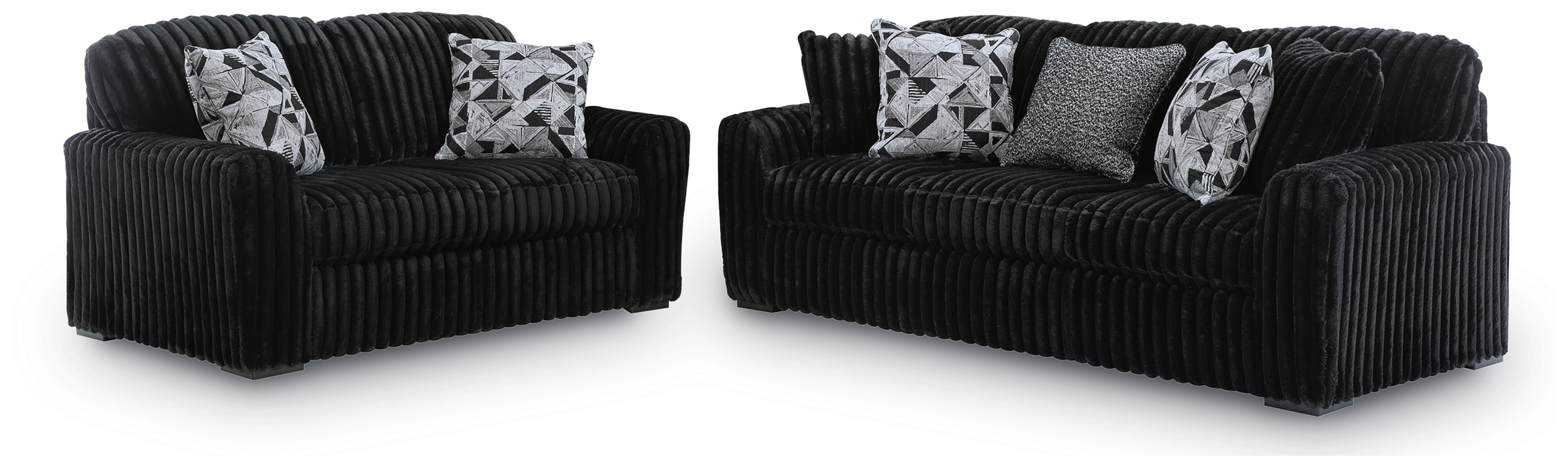 Midnight-Madness Sofa and Loveseat