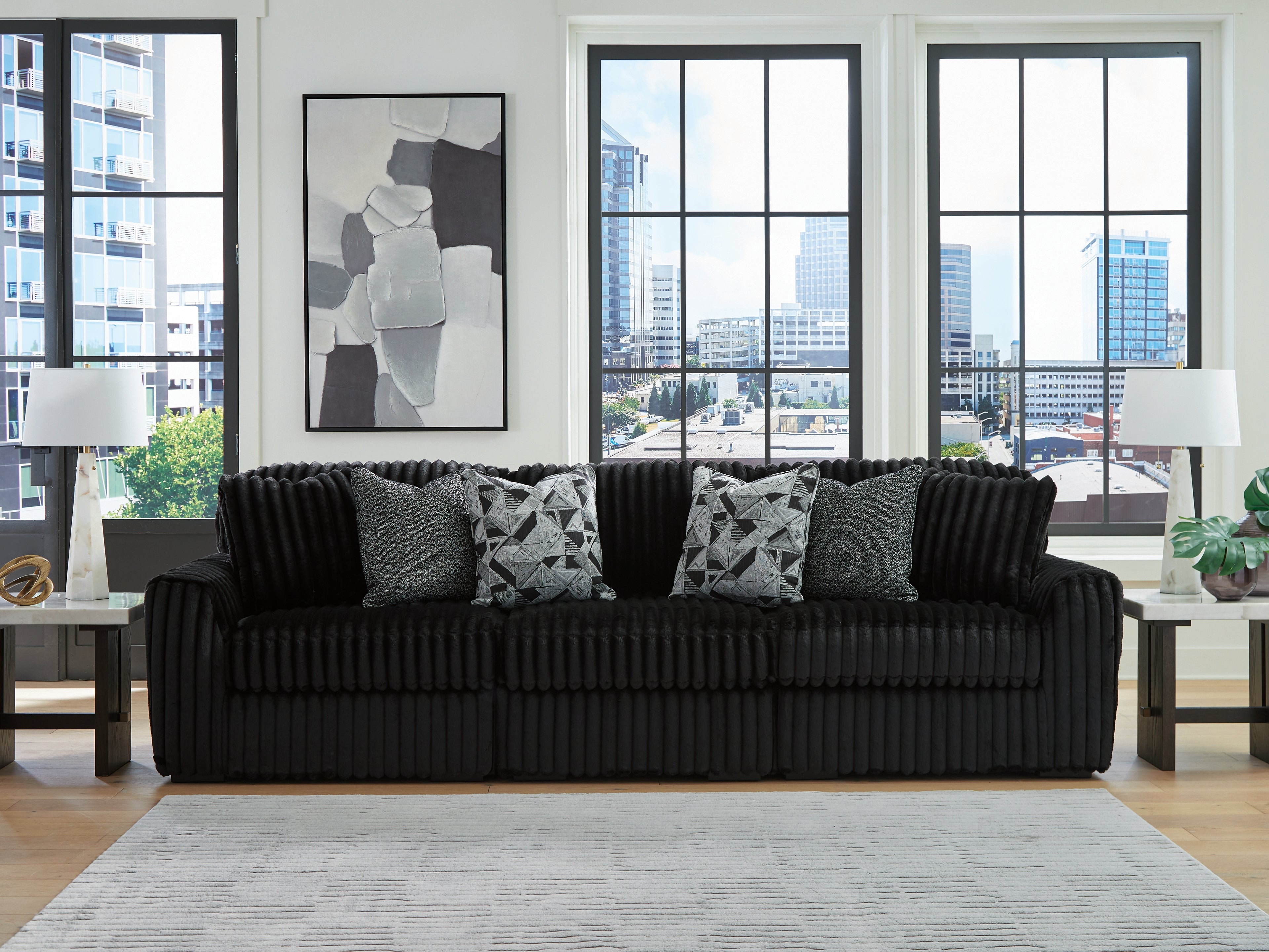 Midnight-Madness 3-Piece Sectional Sofa