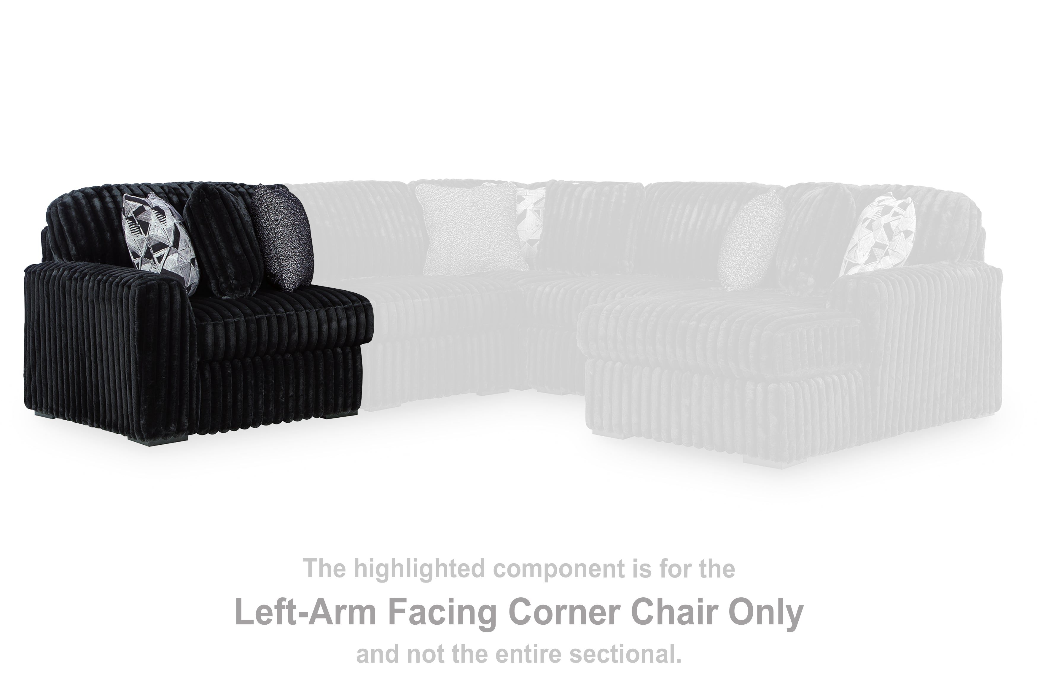 Midnight-Madness Left-Arm Facing Corner Chair