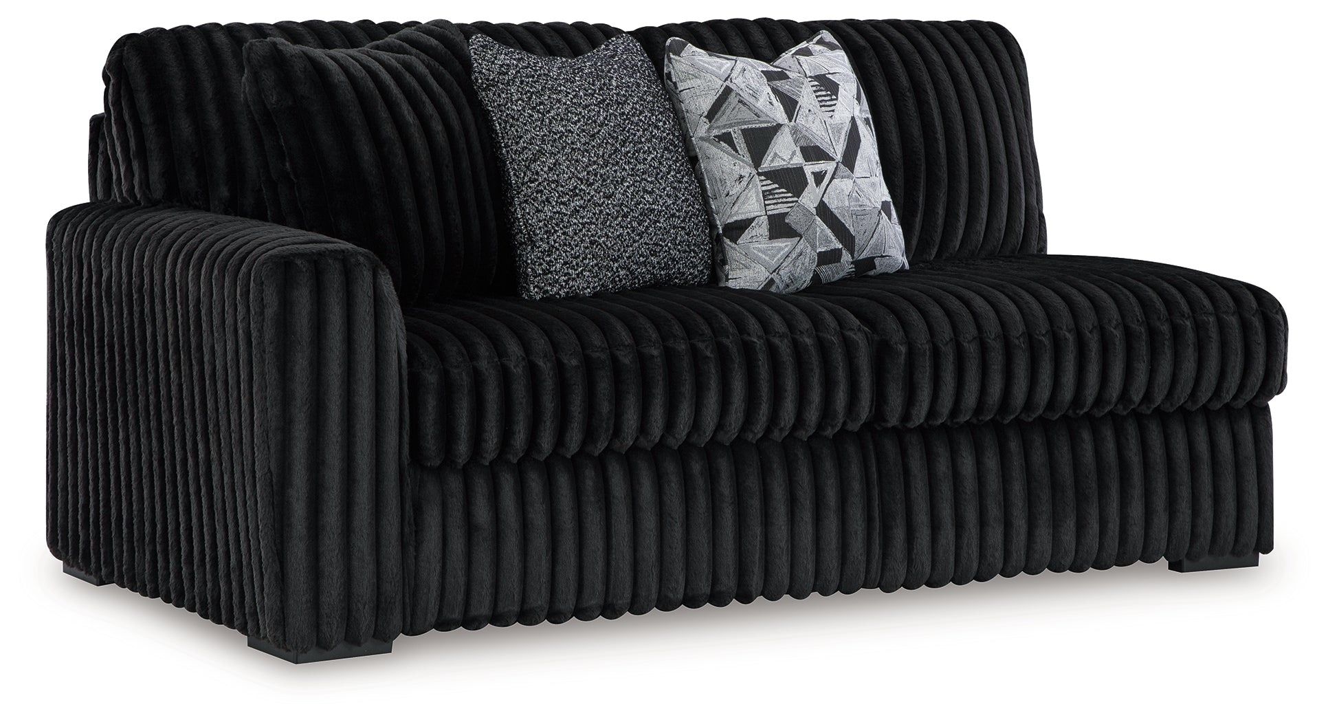 Midnight-Madness 4-Piece Sectional and Oversized Accent Ottoman