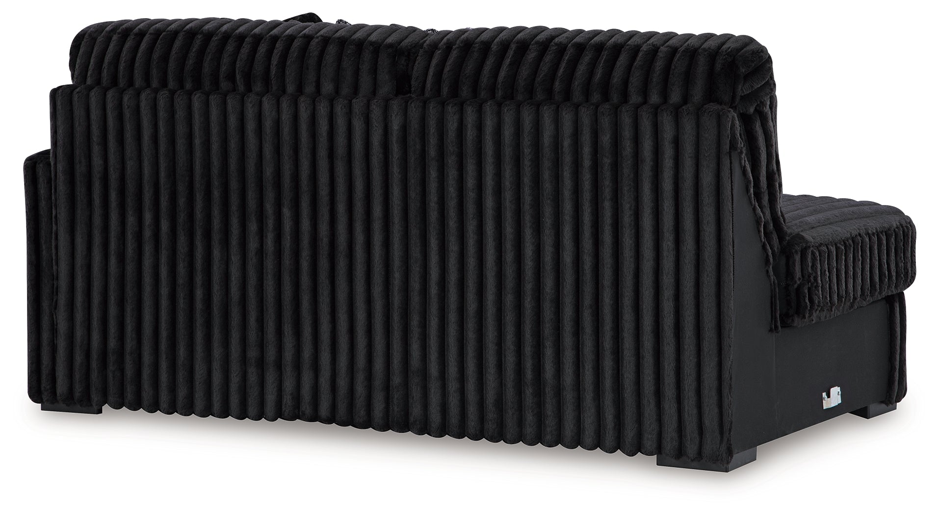 Midnight-Madness 3-Piece Sectional, Chaise and Oversized Accent Ottoman