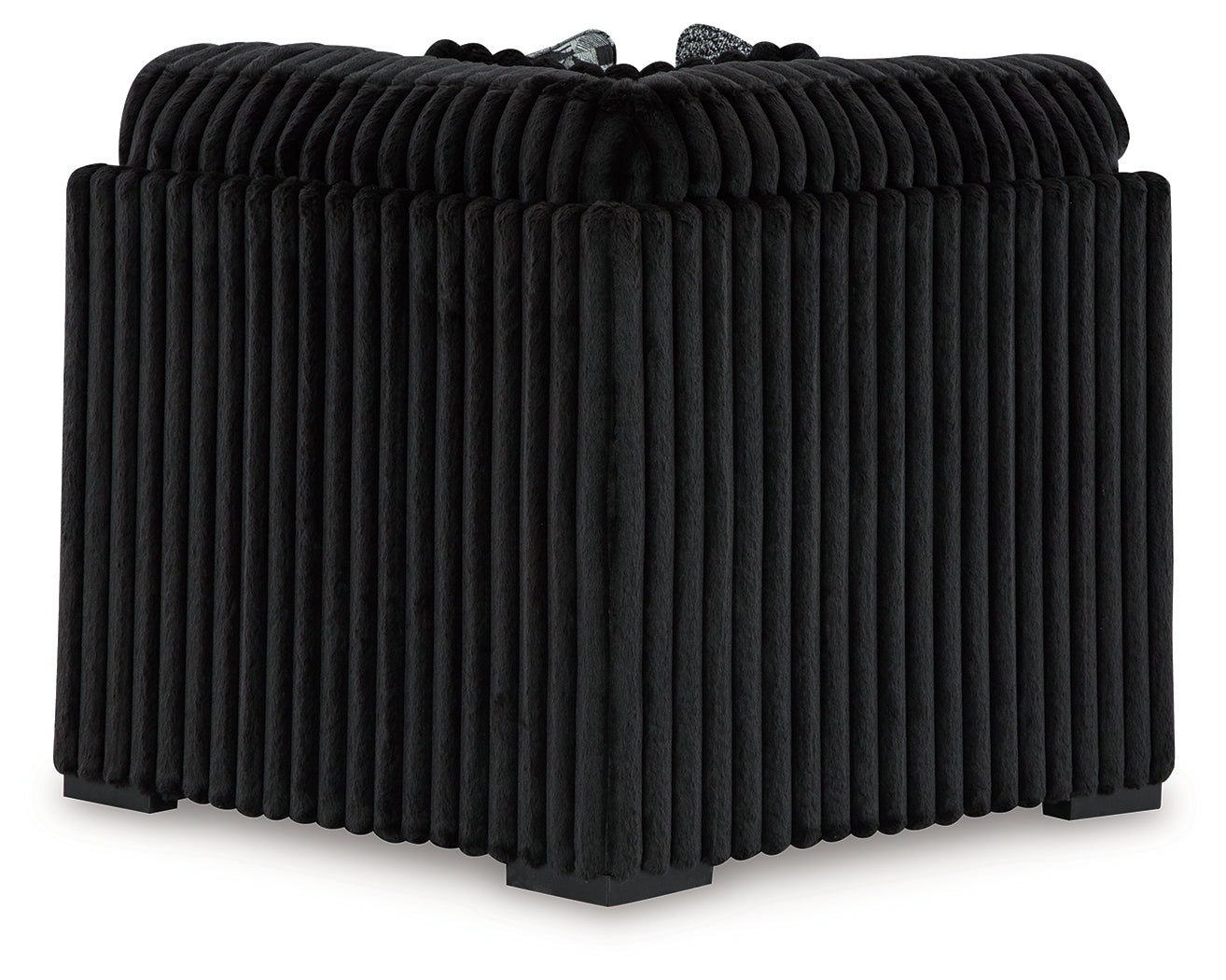 Midnight-Madness 3-Piece Sectional, Chaise and Oversized Accent Ottoman