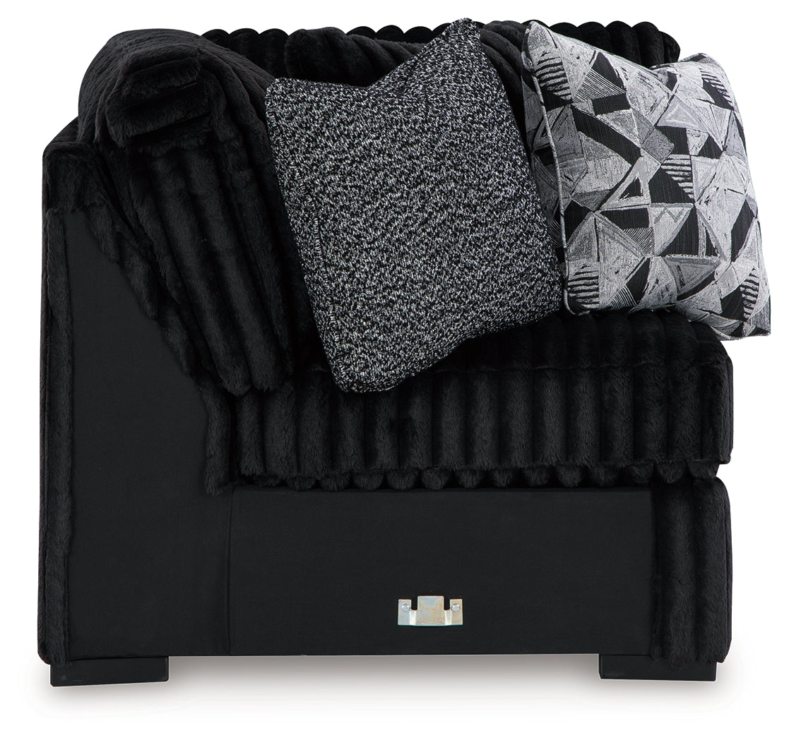 Midnight-Madness 4-Piece Sectional and Ottoman