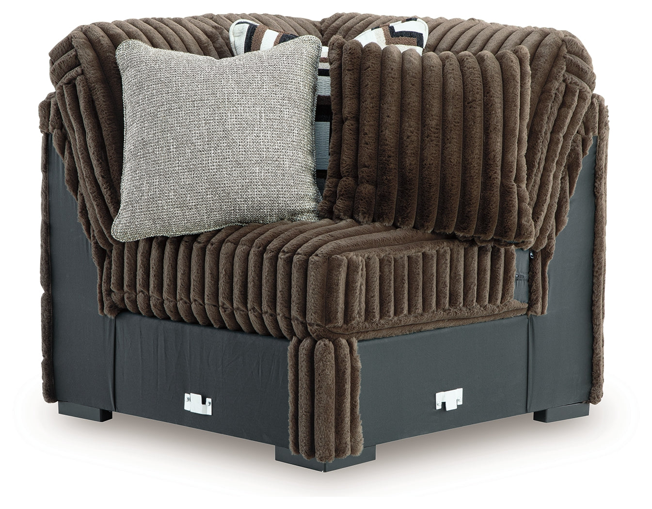 Midnight-Madness 4-Piece Sectional and Oversized Accent Ottoman