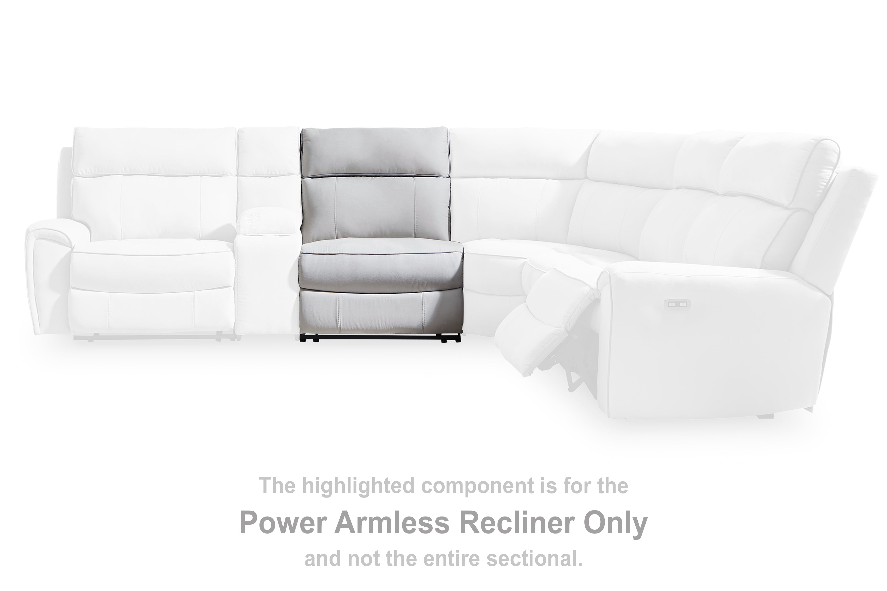 Social Pointe Power Armless Recliner
