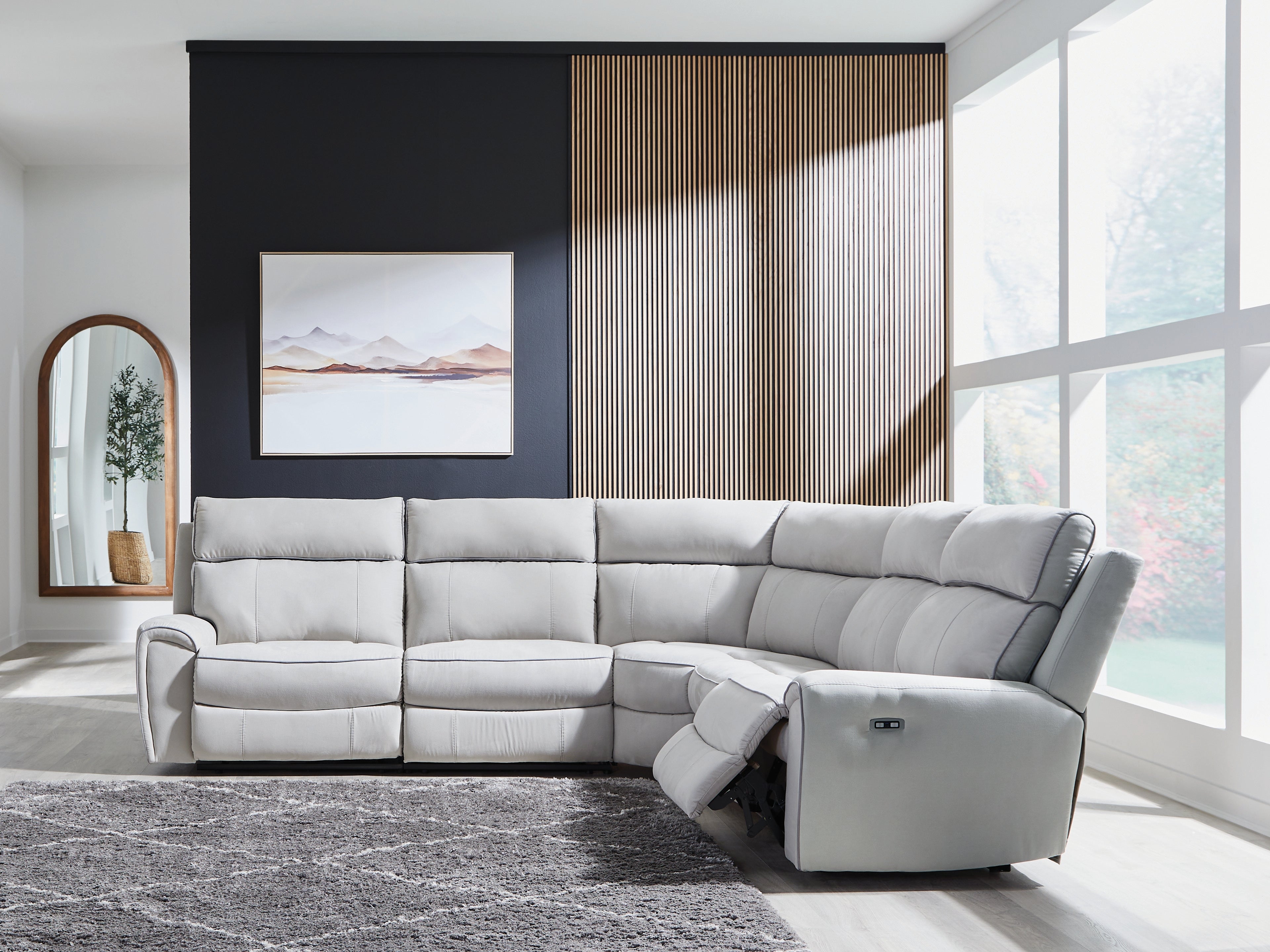 Social Pointe 5-Piece Power Reclining Sectional