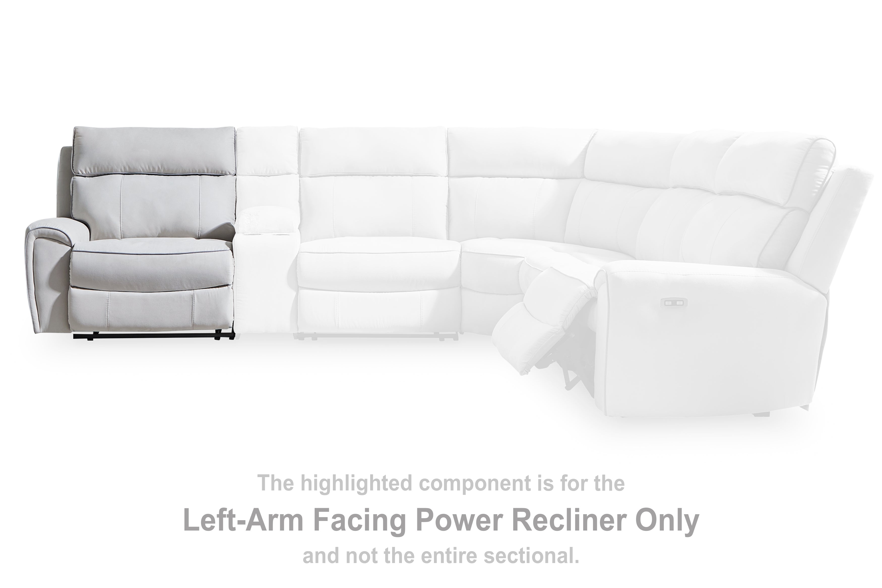 Social Pointe Left-Arm Facing Power Recliner