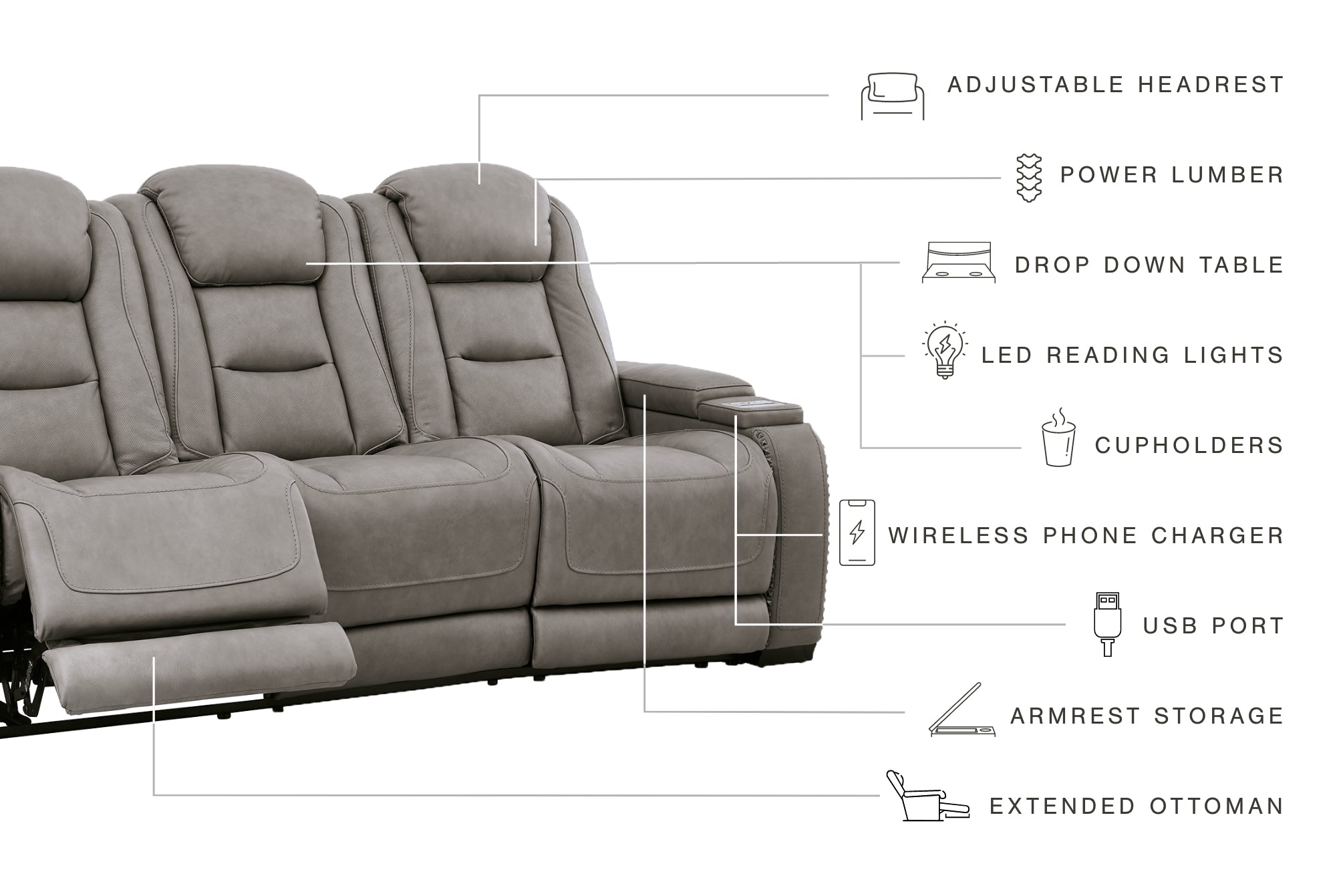 The Man-Den Power Reclining Sofa and Loveseat