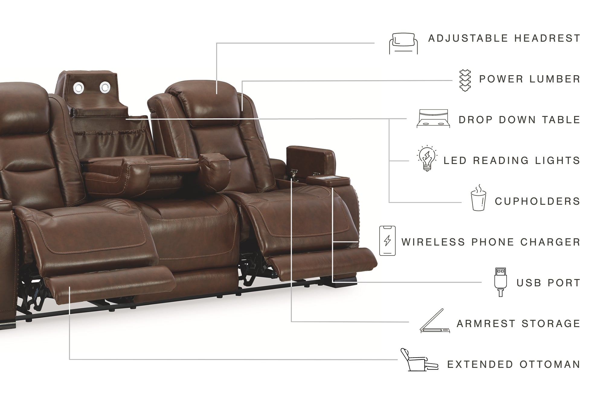 The Man-Den Power Reclining Sofa and Loveseat