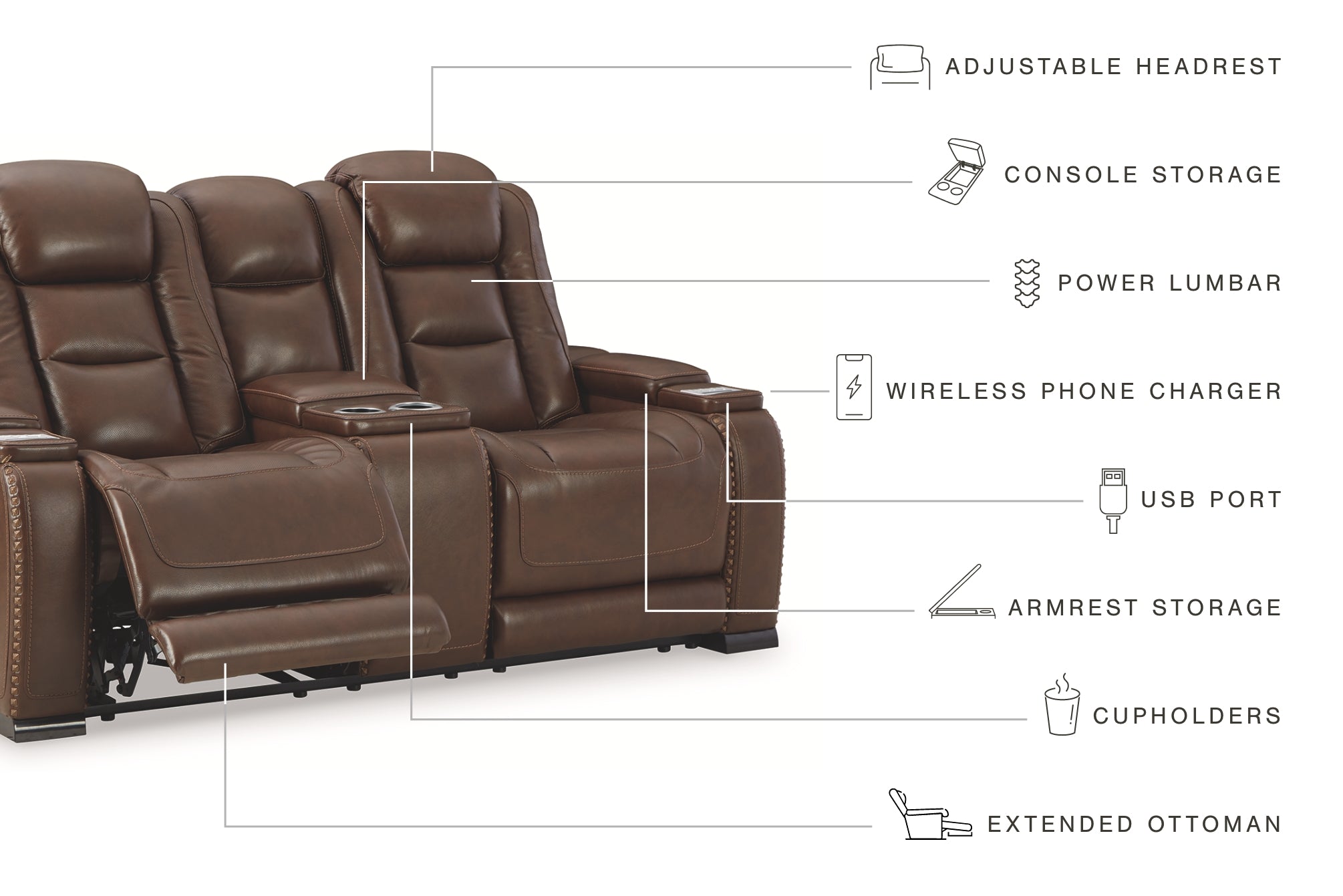The Man-Den Power Reclining Sofa and Loveseat
