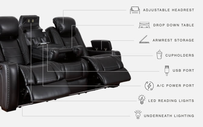 Party Time Reclining Sofa and Loveseat