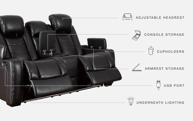 Party Time Reclining Sofa and Loveseat