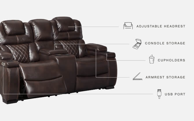 Warnerton Power Reclining Sofa and Loveseat