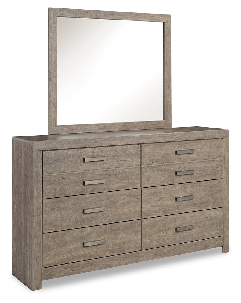 Culverbach Queen Panel Bed with Dresser and Mirror, Chest and 2 Nightstands
