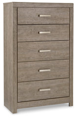 Culverbach Queen Panel Bed with Dresser and Mirror, Chest and 2 Nightstands