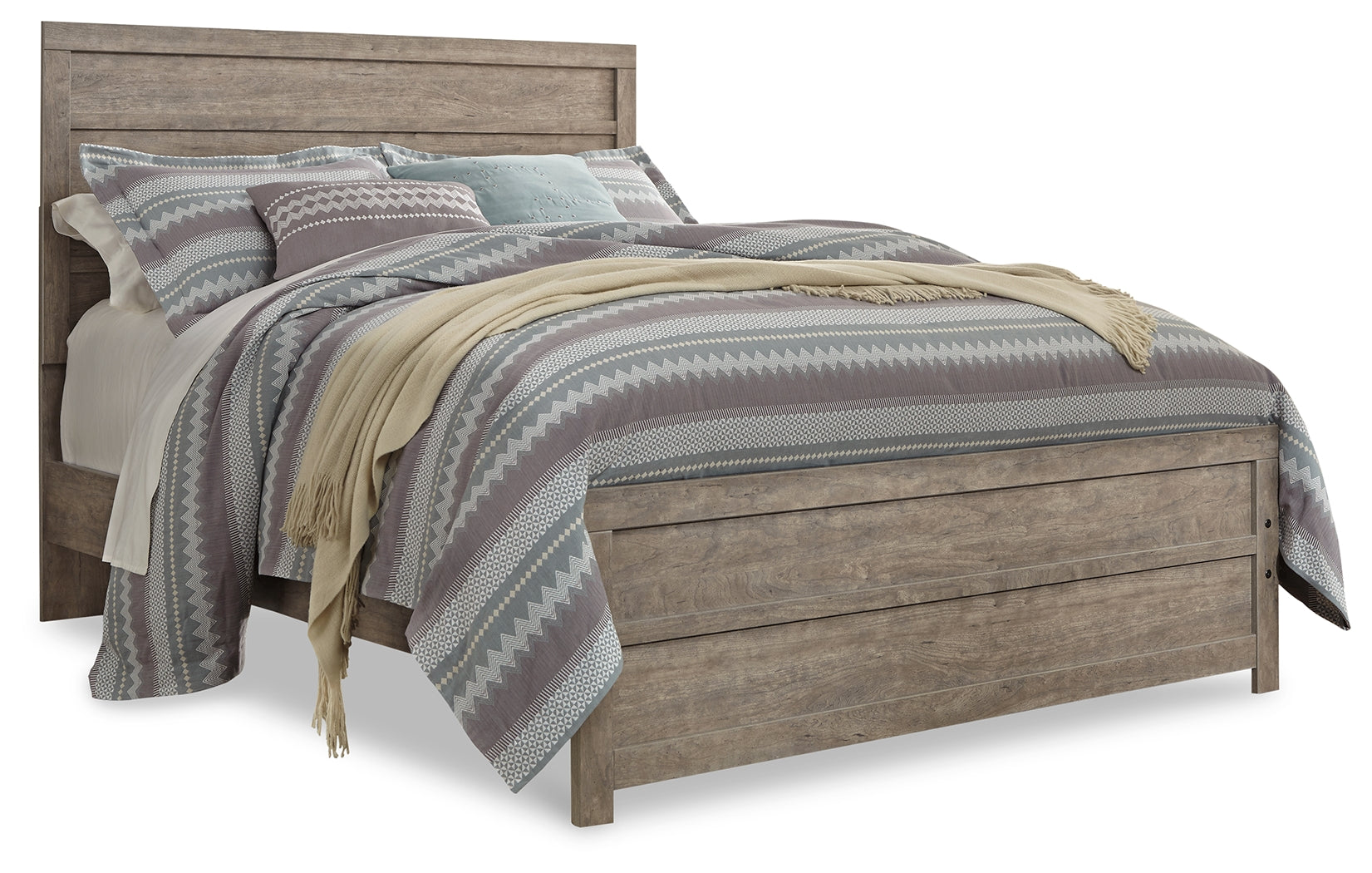 Culverbach Queen Panel Bed with Dresser and Mirror, Chest and 2 Nightstands